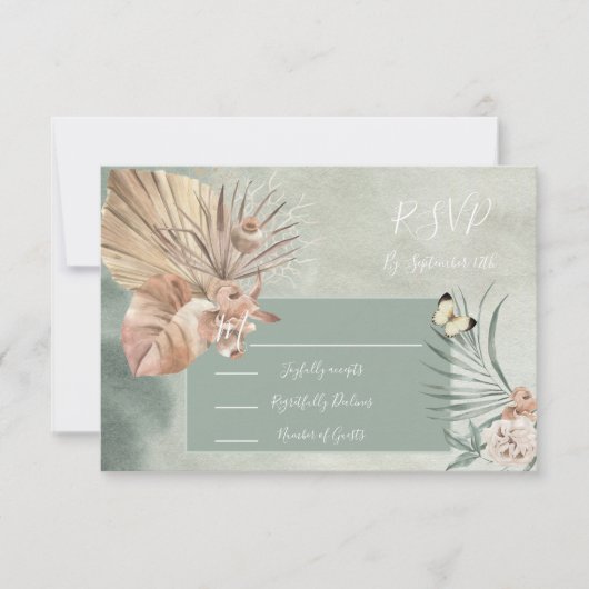 Cartes de réponse de feuilles de palme d'oasis tro (Devant)