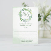 Cartes de réponse de la couronne de feuillage vert (Debout devant)