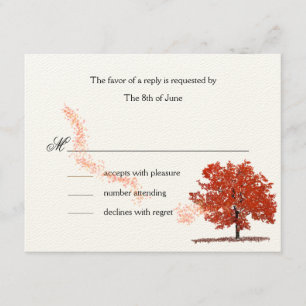 Cartes de réponse de l'arbre automne