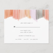 Cartes de réponse de mariage à bords frangés moder (Devant)