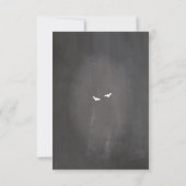 Cartes de réponse de mariage à cadre gothique rust (Dos)