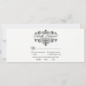 Cartes de réponse de mariage à dentelle et bottes (Dos)