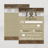 Cartes de réponse de mariage à ferrure de cheval d (Devant / Derrière)