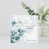 Cartes de réponse de mariage à fleurs élégantes sa (Debout devant)