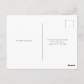 Cartes de réponse de mariage à fleurs Navy (Dos)