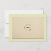 Cartes de réponse de mariage à la bibliothèque (Dos)