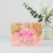 Cartes de réponse de mariage à l'aquarelle Deux Fl (Debout devant)