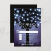 Cartes de réponse de mariage à l'arbre rustique de (Devant / Derrière)