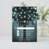 Cartes de réponse de mariage à l'arbre rustique de (Debout devant)