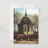 Cartes de réponse de mariage à l'église de campagn (Dos)