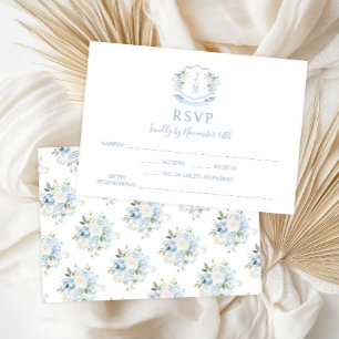 Cartes de réponse de mariage à monogramme moderne