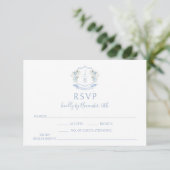 Cartes de réponse de mariage à monogramme moderne (Debout devant)