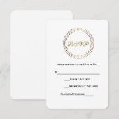 Cartes de réponse de mariage à points modernes Cer (Devant / Derrière)
