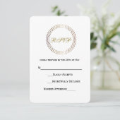 Cartes de réponse de mariage à points modernes Cer (Debout devant)