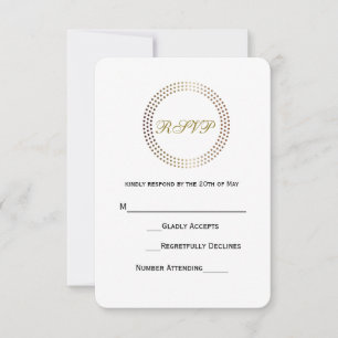 Cartes de réponse de mariage à points modernes Cer