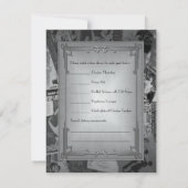 Cartes de réponse de mariage affiches vintage Art (Dos)