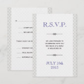 Cartes de réponse de mariage ampersand en carreaux (Devant / Derrière)