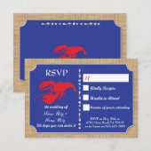 Cartes de réponse de mariage au homard Bouillie de (Devant / Derrière)