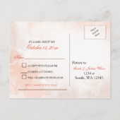 Cartes de réponse de mariage automnal à l'aquarell (Dos)