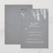 Cartes de réponse de mariage avec branches d'arbre (Devant / Derrière)