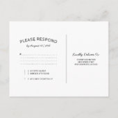 Cartes de réponse de mariage avec lumières florale (Dos)