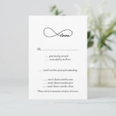 Cartes de réponse de mariage Black Love Infinity (Debout devant)