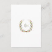 Cartes de réponse de mariage bohème fleuri rustiqu (Dos)