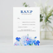Cartes de réponse de mariage bouquet de fleurs Nav (Debout devant)