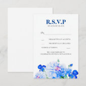 Cartes de réponse de mariage bouquet de fleurs Nav (Devant / Derrière)