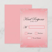 Cartes de réponse de mariage Bubblegum Blush (Devant / Derrière)