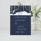 Cartes de réponse de mariage céleste avec nuages e (Debout devant)