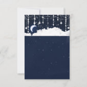 Cartes de réponse de mariage céleste avec nuages e (Dos)