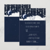 Cartes de réponse de mariage céleste avec nuages e (Devant / Derrière)