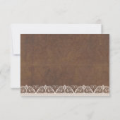 Cartes de réponse de mariage champêtre Rustic Hors (Dos)