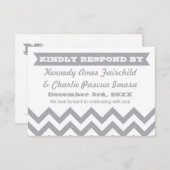 Cartes de réponse de mariage Chevron (Devant / Derrière)