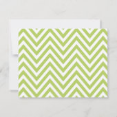 Cartes de réponse de mariage Chevron vert pousses (Dos)