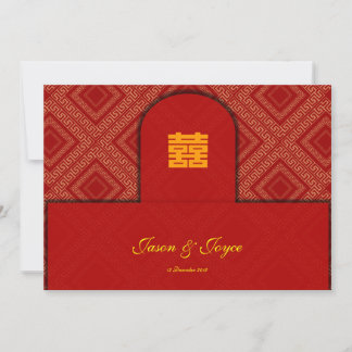 Cartes de réponse de mariage chinois Double Happin