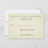 Cartes de réponse de mariage Cônes de Pin (Dos)