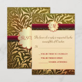 cartes de réponse de mariage d'automne (Devant / Derrière)