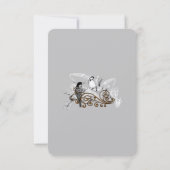Cartes de réponse de mariage de pics à bois d'amou (Dos)