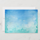 Cartes de réponse de mariage de tortue marine | Bl (Dos)