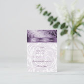 Cartes de réponse de mariage élégante feuille flor (Debout devant)