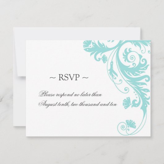 Cartes de réponse de mariage élégantes (Devant)