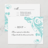 Cartes de réponse de mariage élégantes (Devant / Derrière)