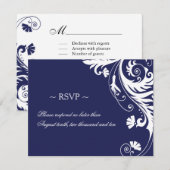 Cartes de réponse de mariage élégantes (Devant / Derrière)