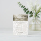 Cartes de réponse de mariage élégantes Feuille flo (Debout devant)