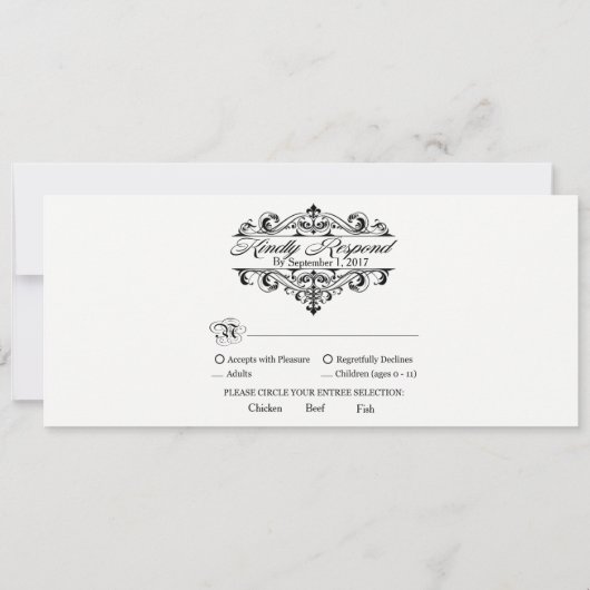 Cartes de réponse de mariage en denim avec bottes  (Dos)