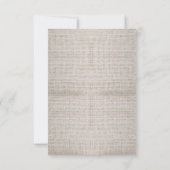 Cartes de réponse de mariage en pot Mason toile de (Dos)