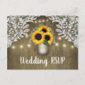 Cartes de réponse de mariage en pot Mason Tourneso (Devant)