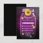 Cartes de réponse de mariage fantaisistes avec boc (Devant / Derrière)